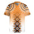 New Zealand Rugby Jersey Poutama Mix Orange Taniko Inspired Art LT05