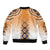 New Zealand Sleeve Zip Bomber Jacket Poutama Mix Orange Taniko Inspired Art LT05