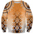 New Zealand Sweatshirt Poutama Mix Orange Taniko Inspired Art LT05