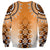 New Zealand Sweatshirt Poutama Mix Orange Taniko Inspired Art LT05