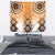 New Zealand Tapestry Poutama Mix Orange Taniko Inspired Art LT05