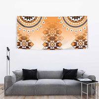 New Zealand Tapestry Poutama Mix Orange Taniko Inspired Art LT05