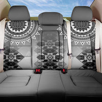 New Zealand Back Car Seat Cover Poutama Mix Gray Taniko Inspired Art LT05