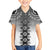 New Zealand Family Matching Long Sleeve Bodycon Dress and Hawaiian Shirt Poutama Mix Gray Taniko Inspired Art LT05