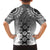 New Zealand Family Matching Off The Shoulder Long Sleeve Dress and Hawaiian Shirt Poutama Mix Gray Taniko Inspired Art LT05
