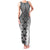New Zealand Family Matching Tank Maxi Dress and Hawaiian Shirt Poutama Mix Gray Taniko Inspired Art LT05