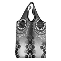 New Zealand Grocery Bag Poutama Mix Gray Taniko Inspired Art