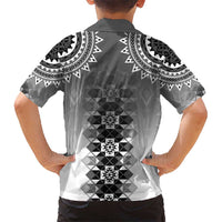 New Zealand Hawaiian Shirt Poutama Mix Gray Taniko Inspired Art LT05