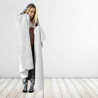 New Zealand Hooded Blanket Poutama Mix Gray Taniko Inspired Art LT05