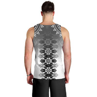New Zealand Men Tank Top Poutama Mix Gray Taniko Inspired Art LT05