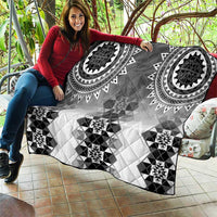 New Zealand Quilt Poutama Mix Gray Taniko Inspired Art LT05