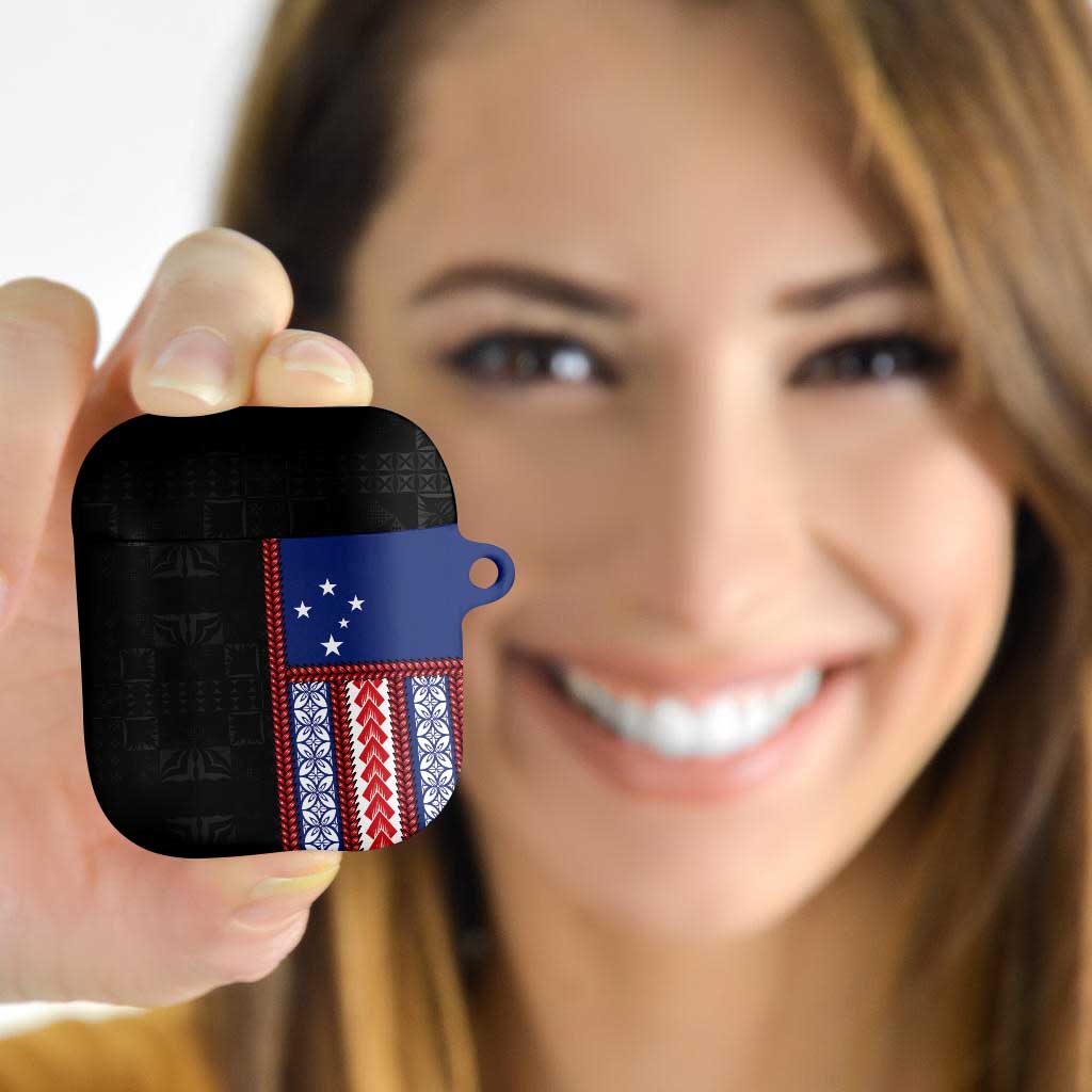 Samoa Flag AirPods Case Ula Fala With Samoan Siapo - Polynesian Pride