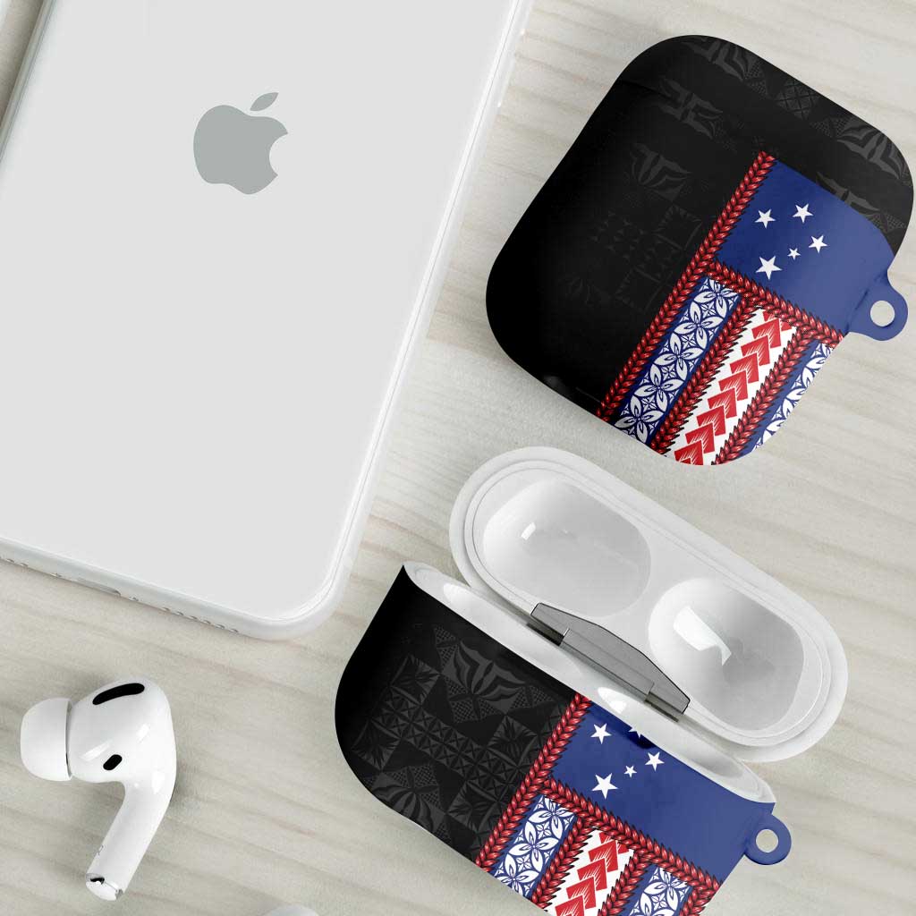 Samoa Flag AirPods Case Ula Fala With Samoan Siapo - Polynesian Pride