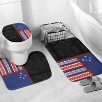 Samoa Flag Bathroom Set Ula Fala With Samoan Siapo - Polynesian Pride