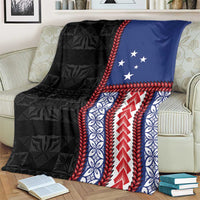 Samoa Flag Blanket Ula Fala With Samoan Siapo - Polynesian Pride