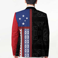 Samoa Flag Blazer Ula Fala With Samoan Siapo - Polynesian Pride