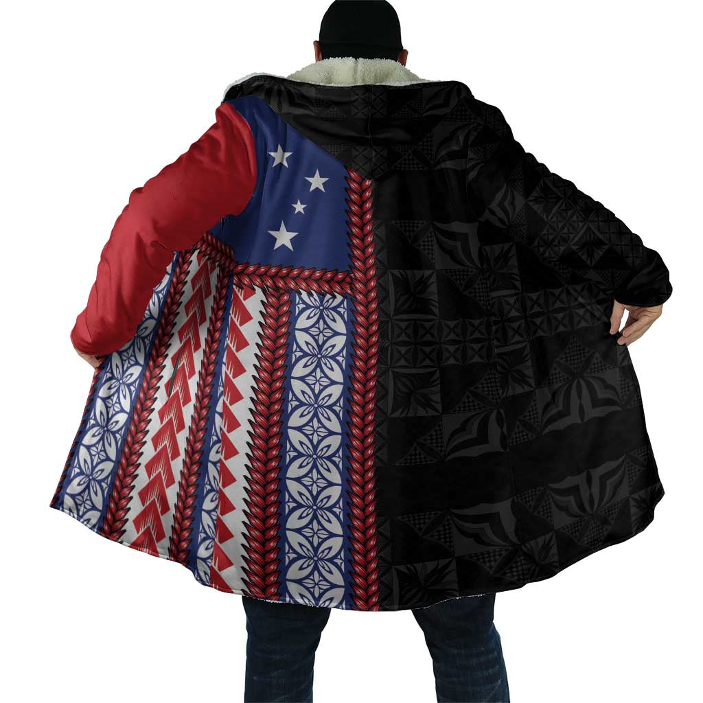 Samoa Flag Cloak Ula Fala With Samoan Siapo - Polynesian Pride
