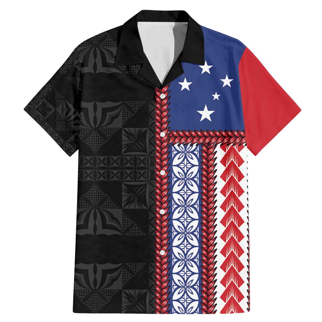 Samoa Flag Family Matching Mermaid Dress and Hawaiian Shirt Ula Fala With Samoan Siapo - Polynesian Pride