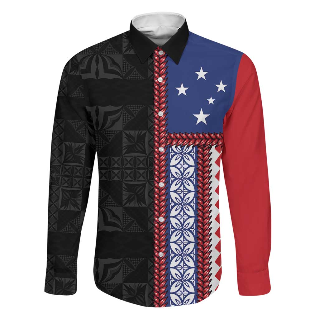 Samoa Flag Family Matching Puletasi and Hawaiian Shirt Ula Fala With Samoan Siapo - Polynesian Pride