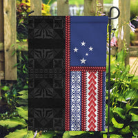 Samoa Flag Garden Flag Ula Fala With Samoan Siapo - Polynesian Pride