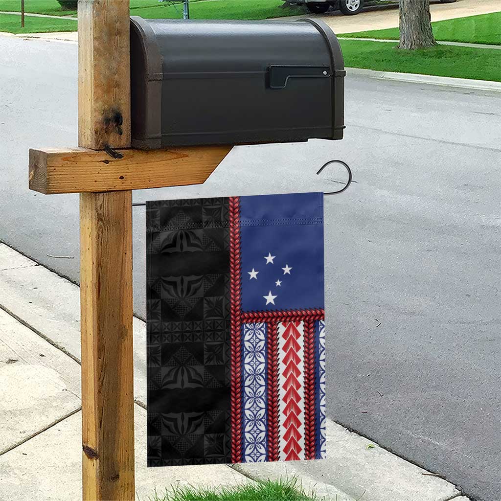 Samoa Flag Garden Flag Ula Fala With Samoan Siapo - Polynesian Pride