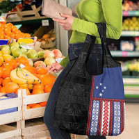 Samoa Flag Grocery Bag Ula Fala With Samoan Siapo - Polynesian Pride