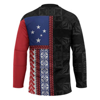 Samoa Flag Hockey Jersey Ula Fala With Samoan Siapo - Polynesian Pride