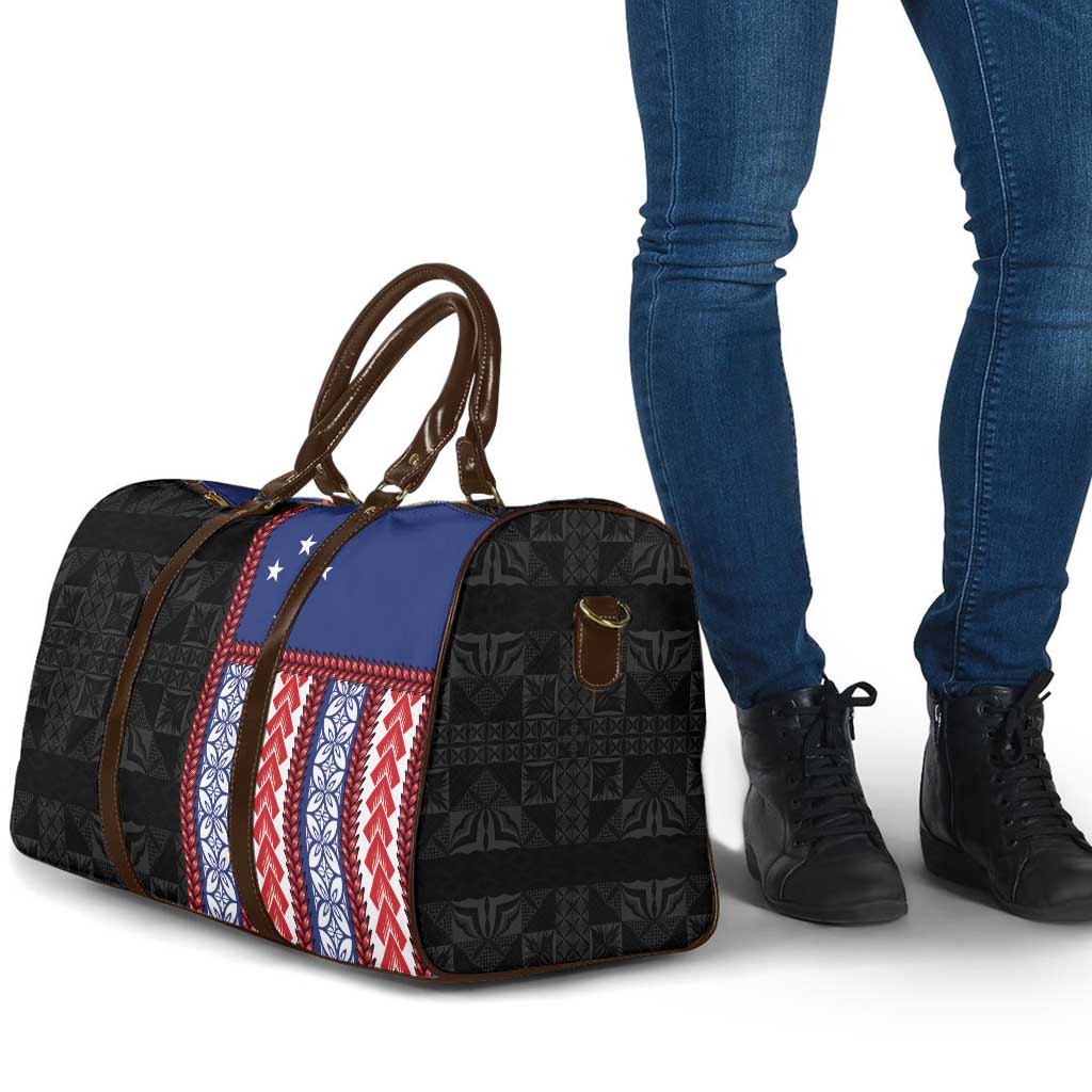 Samoa Flag Travel Bag Ula Fala With Samoan Siapo - Polynesian Pride
