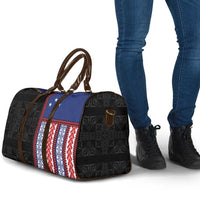 Samoa Flag Travel Bag Ula Fala With Samoan Siapo - Polynesian Pride