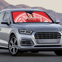 Tonga Rugby Mate Ma'a Auto Sun Shade Tongan Pride Unique Style - Polynesian Pride