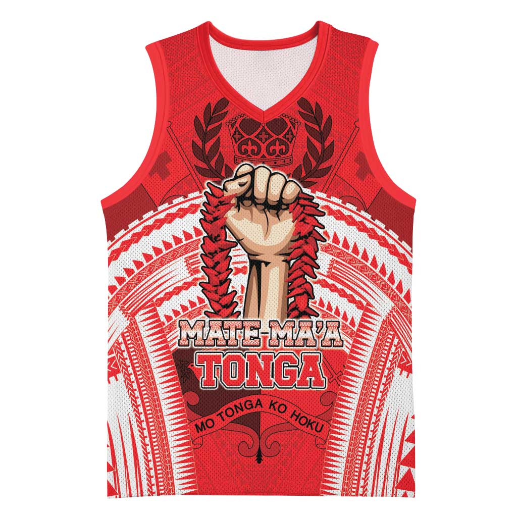Custom Tonga Rugby Mate Ma'a Basketball Jersey Tongan Pride Unique Style - Polynesian Pride
