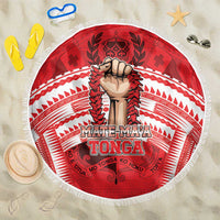 Tonga Rugby Mate Ma'a Beach Blanket Tongan Pride Unique Style - Polynesian Pride