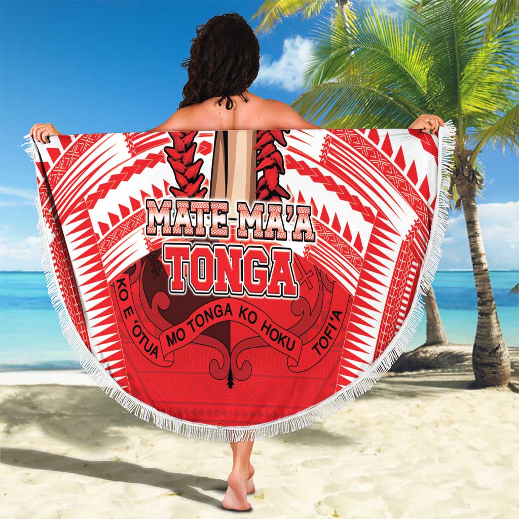 Tonga Rugby Mate Ma'a Beach Blanket Tongan Pride Unique Style - Polynesian Pride