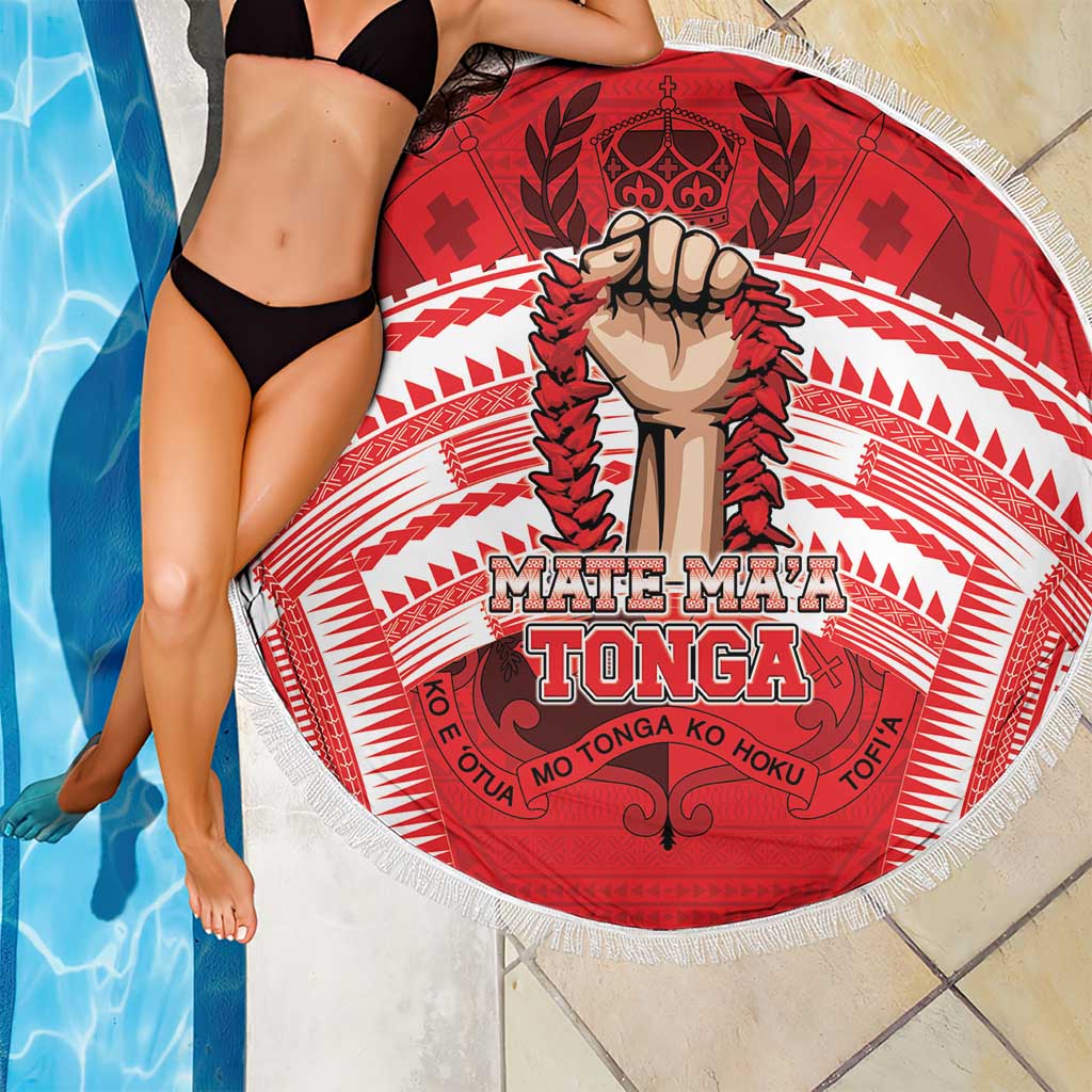 Tonga Rugby Mate Ma'a Beach Blanket Tongan Pride Unique Style - Polynesian Pride