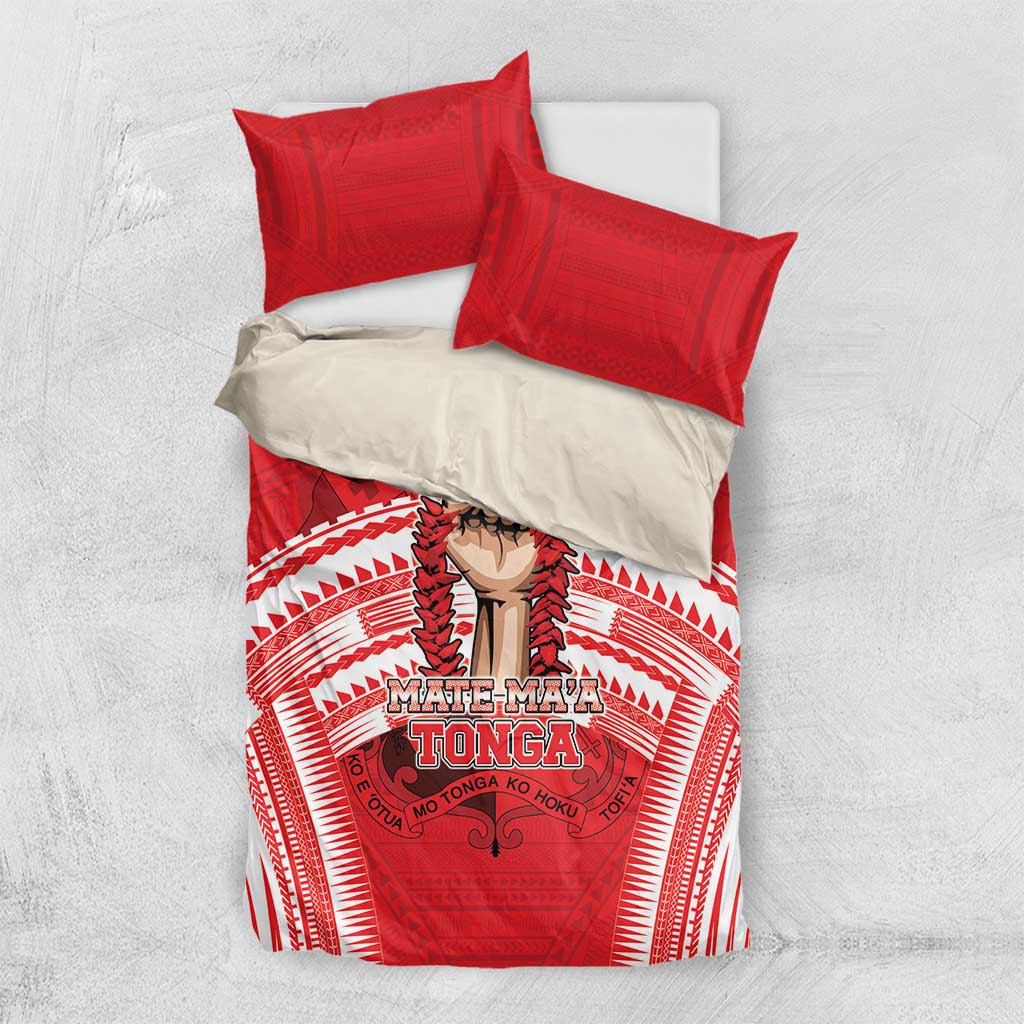 Tonga Rugby Mate Ma'a Bedding Set Tongan Pride Unique Style - Polynesian Pride