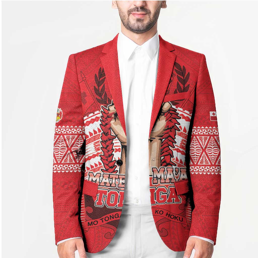 Custom Tonga Rugby Mate Ma'a Blazer Tongan Pride Unique Style - Polynesian Pride