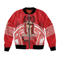 Custom Tonga Rugby Mate Ma'a Bomber Jacket Tongan Pride Unique Style - Polynesian Pride