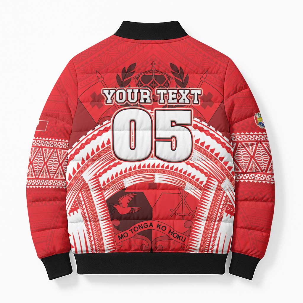 Custom Tonga Rugby Mate Ma'a Bomber Puffer Jacket Tongan Pride Unique Style - Polynesian Pride