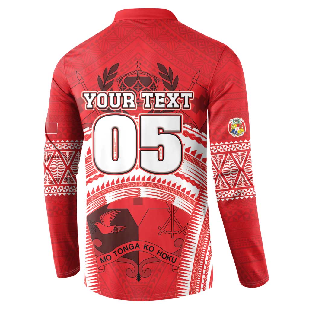 Custom Tonga Rugby Mate Ma'a Button Sweatshirt Tongan Pride Unique Style - Polynesian Pride