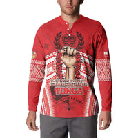 Custom Tonga Rugby Mate Ma'a Button Sweatshirt Tongan Pride Unique Style - Polynesian Pride