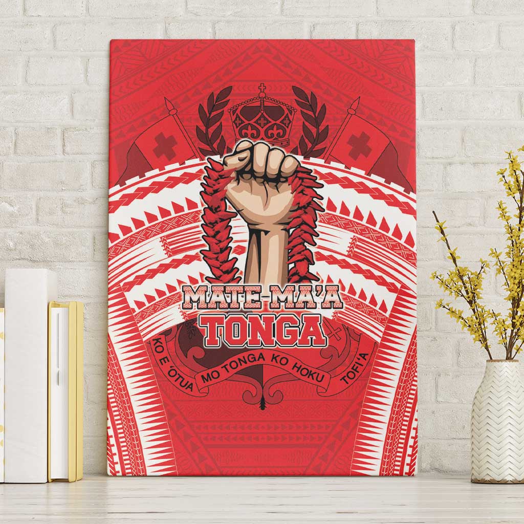 Tonga Rugby Mate Ma'a Canvas Wall Art Tongan Pride Unique Style - Polynesian Pride