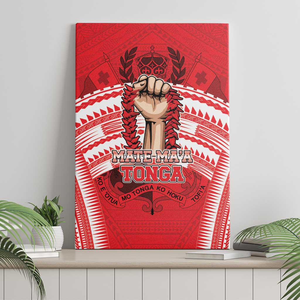 Tonga Rugby Mate Ma'a Canvas Wall Art Tongan Pride Unique Style - Polynesian Pride