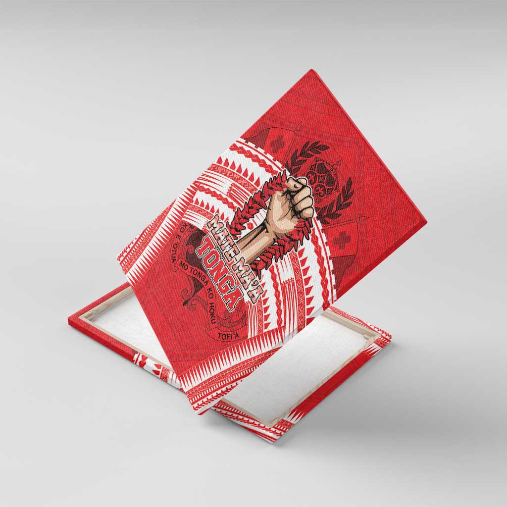 Tonga Rugby Mate Ma'a Canvas Wall Art Tongan Pride Unique Style - Polynesian Pride