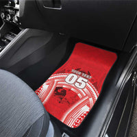 Custom Tonga Rugby Mate Ma'a Car Mats Tongan Pride Unique Style - Polynesian Pride