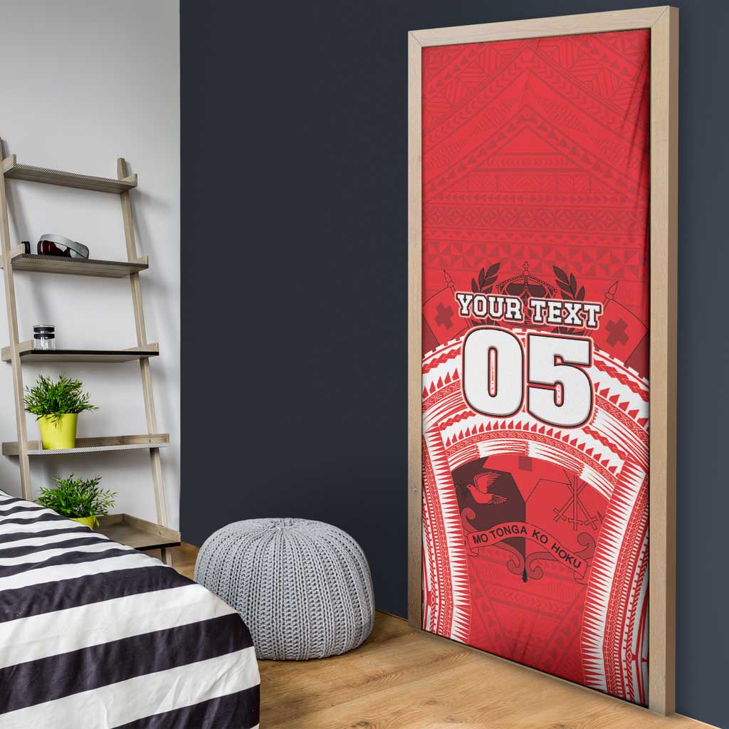 Custom Tonga Rugby Mate Ma'a Door Cover Tongan Pride Unique Style - Polynesian Pride