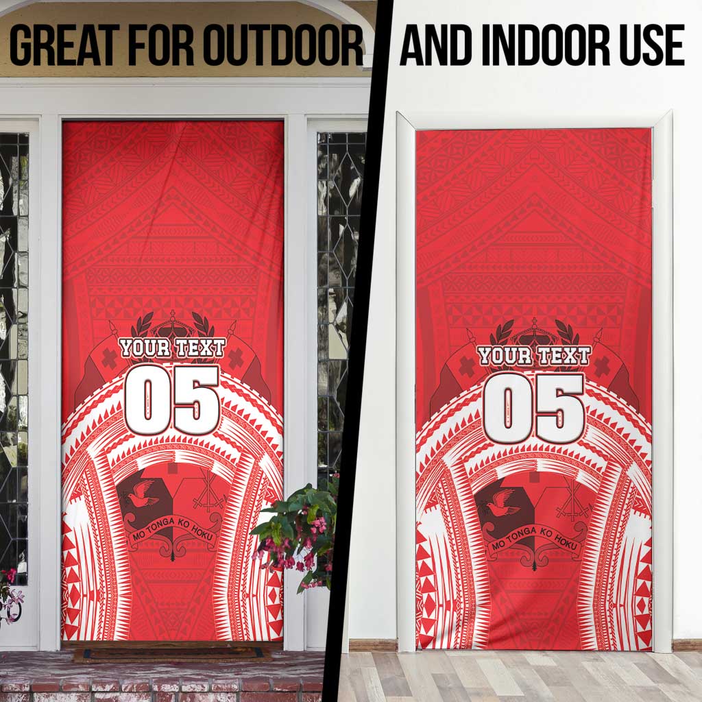 Custom Tonga Rugby Mate Ma'a Door Cover Tongan Pride Unique Style - Polynesian Pride
