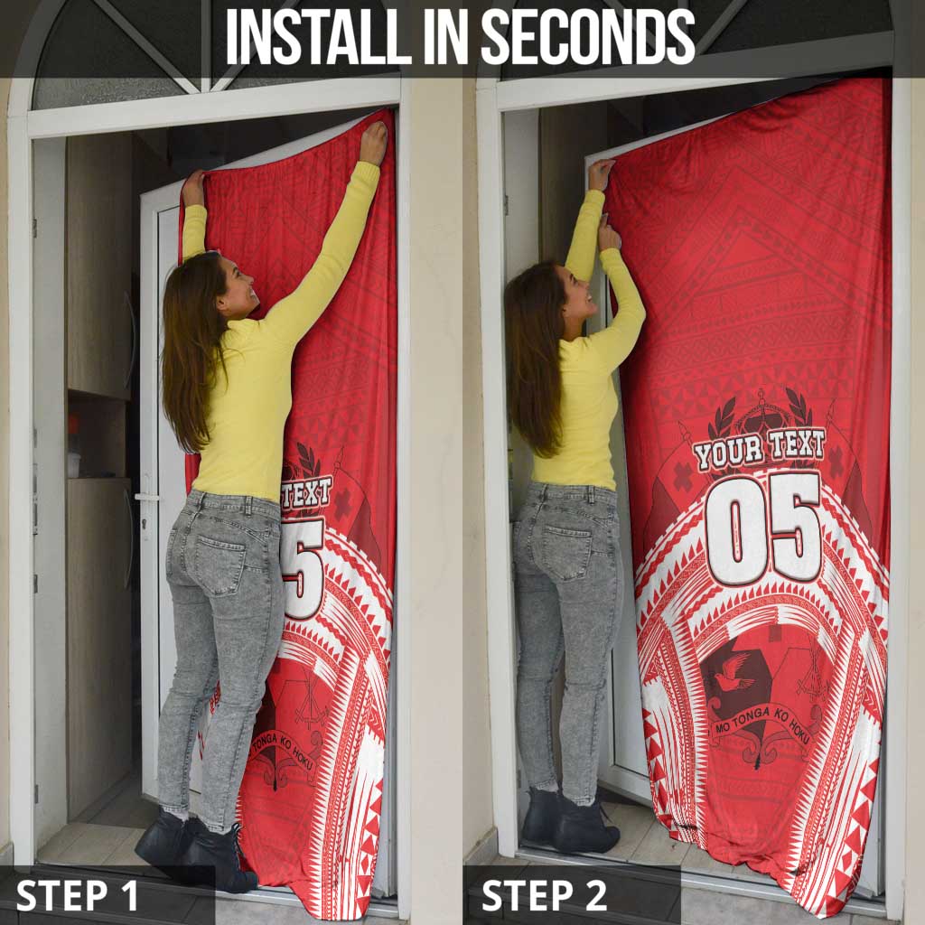 Custom Tonga Rugby Mate Ma'a Door Cover Tongan Pride Unique Style - Polynesian Pride