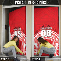 Custom Tonga Rugby Mate Ma'a Door Cover Tongan Pride Unique Style - Polynesian Pride