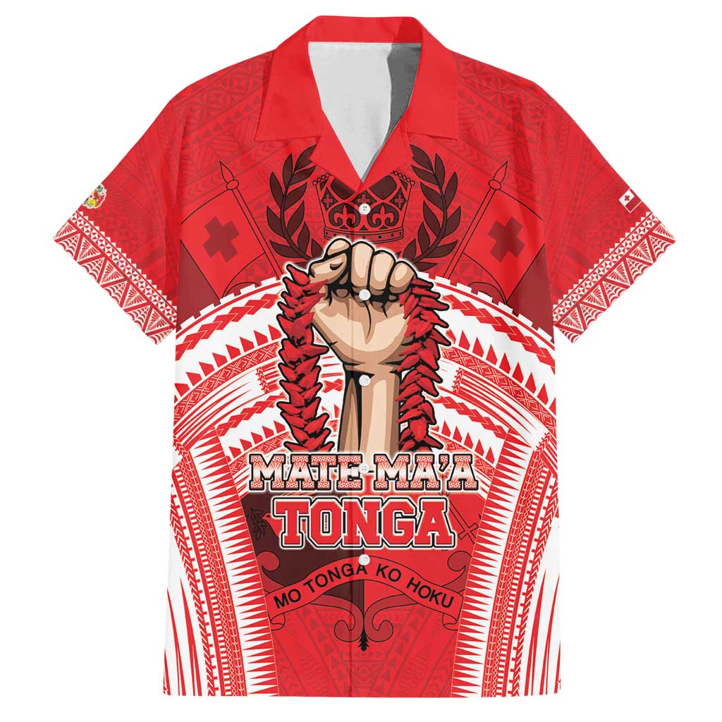 Custom Tonga Rugby Mate Ma'a Family Matching Long Sleeve Bodycon Dress and Hawaiian Shirt Tongan Pride Unique Style - Polynesian Pride