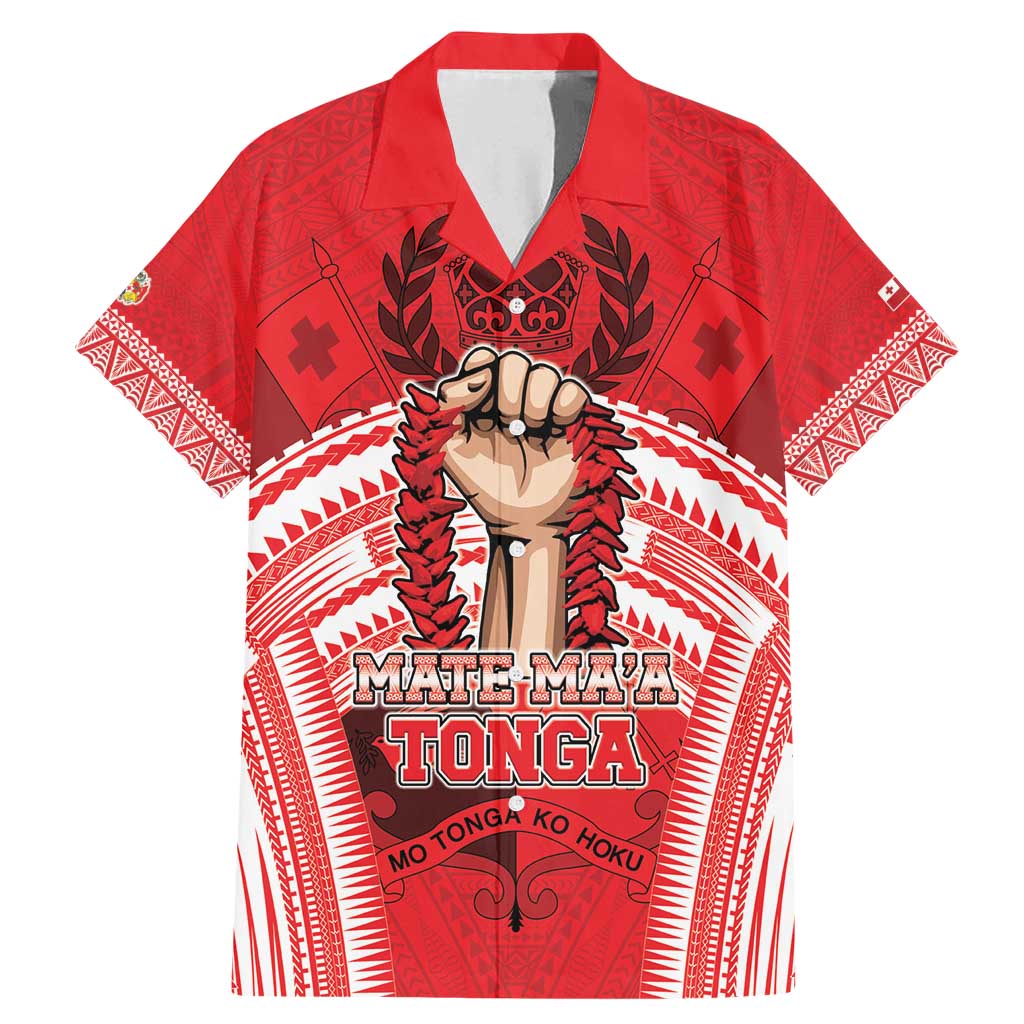 Custom Tonga Rugby Mate Ma'a Family Matching Mermaid Dress and Hawaiian Shirt Tongan Pride Unique Style - Polynesian Pride